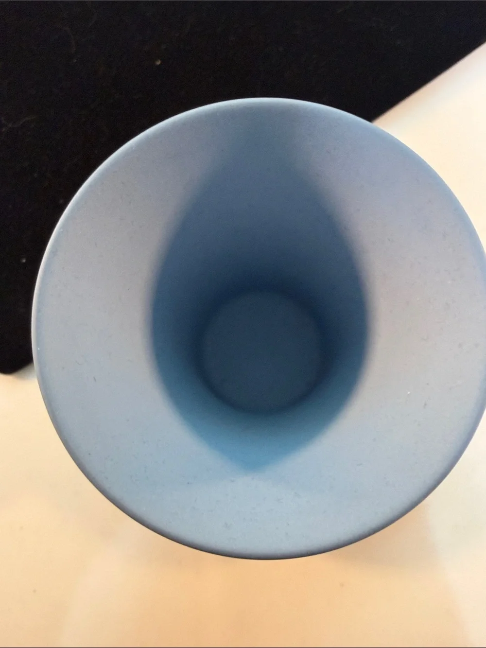 Wedgwood Blue Jasperware Urn vase with Cherub Reliefs Guc 3.25” x 2.5”